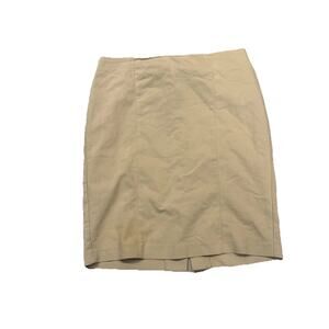 Van Heusen Formal Knee Length Skirts Women's Size 10 Beige Stretch Extensible